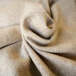 Bio Fischgrat quer aus 100% Wolle - beige