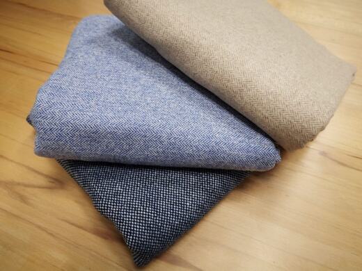 Bio Fischgrat quer aus 100% Wolle - beige
