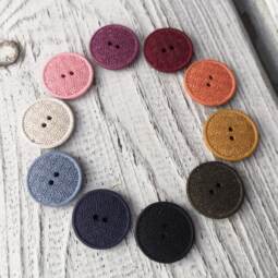 Ein Recycling Hanf Knopf - verschiedene Farben (Ø 20mm)