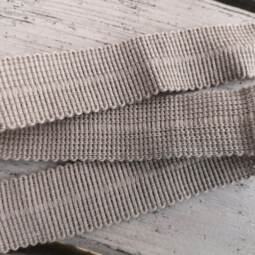 Bio Wolltresse aus 100% Schurwolle - warmes grau 5147