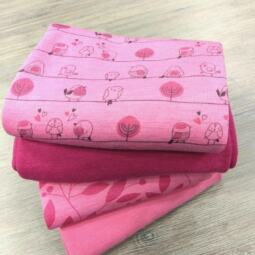 B-Ware: Wolle/Seide Biojersey (mit Elasthan) - himbeerpink – Bild 2
