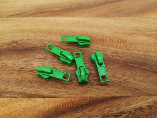 5 Zipper für Krampenreißverschluss endlos 5mm - verschiedene Farben