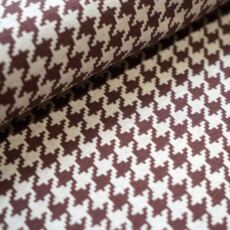 Bio Kuscheljacquard - Stoffonkel - Hahnentritt - braun/beige