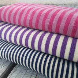 Wolle/Seide Biojersey – Ringel himbeerpink/altrosa – Bild 5