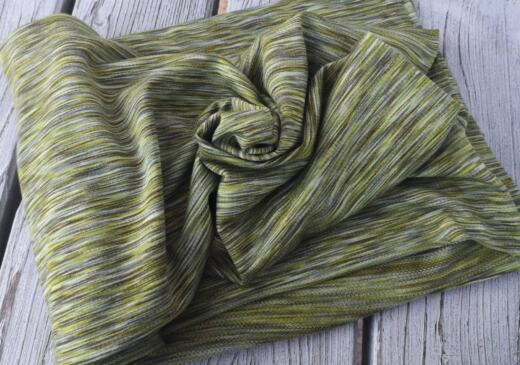 Wolle/Seide Bio Sommersweat - khaki meliert