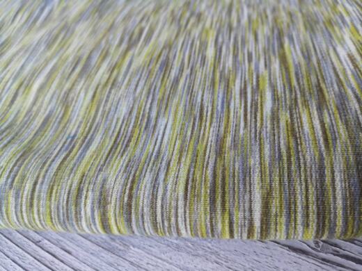 Wolle/Seide Bio Sommersweat - khaki meliert