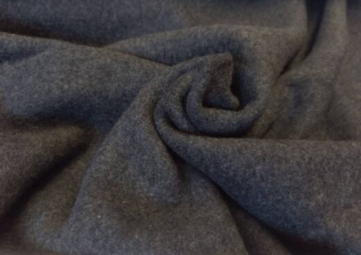 Bio Baumwollfleece - anthrazit meliert 068