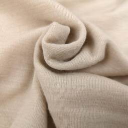 Wolle/Seide Biojersey uni - hellbeige – Bild 1