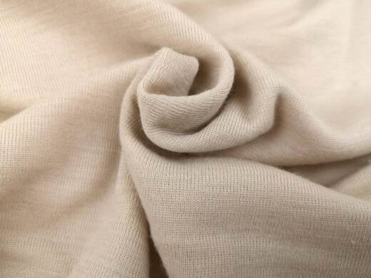 Wolle/Seide Biojersey uni - hellbeige