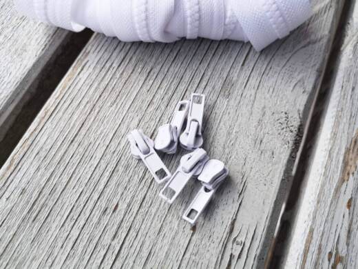 5 Zipper für Krampenreißverschluss endlos 5mm - verschiedene Farben