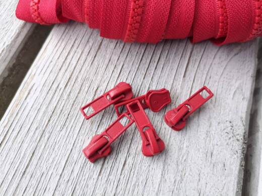 5 Zipper für Krampenreißverschluss endlos 5mm - verschiedene Farben