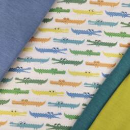 Wolle/Lyocell Biojersey - Krokodile – Bild 5