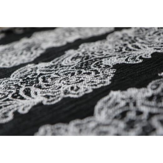 Jacquard Webstoff (Tragetuchstoff) - Yaro Jazz Duo Black White Linen Kapok