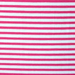 Biojersey - Stoffonkel - Streifen hellgrau-pink – Bild 2