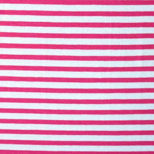 Biojersey - Stoffonkel - Streifen hellgrau-pink