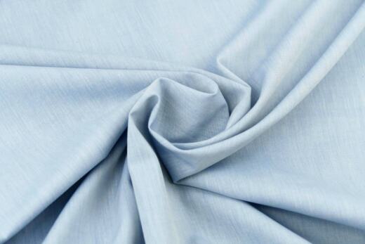 Bio Chambray (Baumwolle, Webstoff) - blau/natur