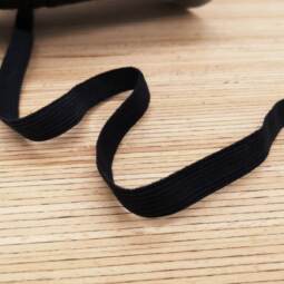 Bio Gummiband - schwarz 13mm