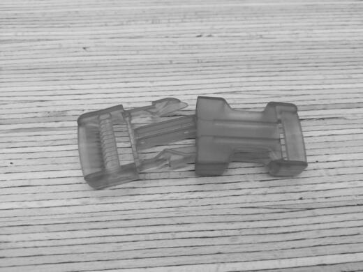 Steckschnalle 25 mm - durchsichtige Farben