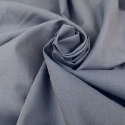 Bio Chambray (Baumwolle, Webstoff) - anthrazit/blau