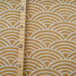 Bio Jacquardjersey - Stoffonkel Regenbogen curry-nevis – Bild 2