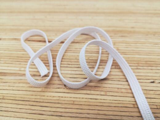 20 Meter superweiches Gummiband 5mm - weiß
