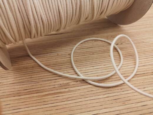 5 Meter Bio Gummikordel 2,2mm - verschiedene Farben