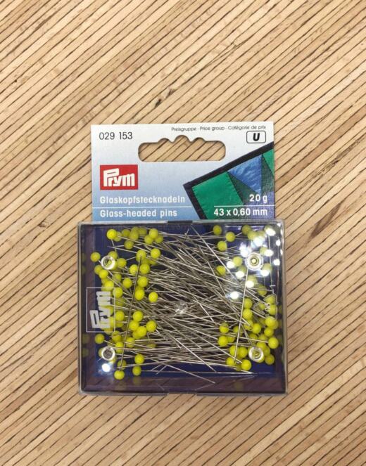 Prym Glaskopfstecknadeln lang gelb, 20g (029 153)