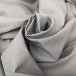 Bio Chambray (Baumwolle, Webstoff) - anthrazit/hellgrau