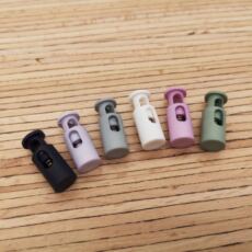 2 Recycling Kordelstopper (Social Plastic) für 3 mm Kordeln - verschiedene Farben