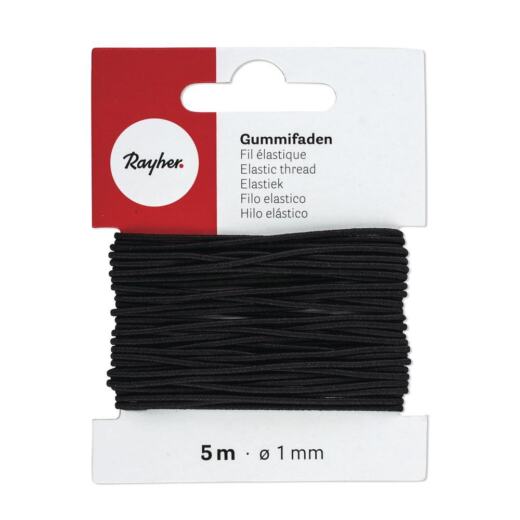 5 Meter Gummifaden 1mm