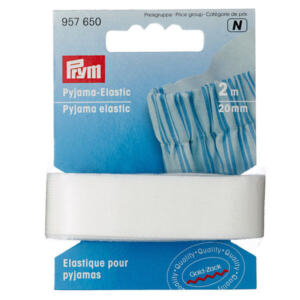 Prym - 2 Meter Pyjama-Elastic Gummiband - weiß 20mm (957 650)