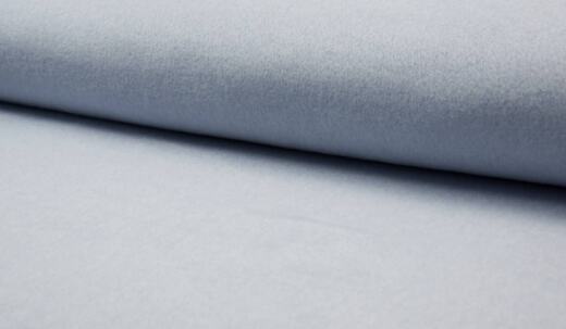 Bio Baumwollfleece - hellblau meliert 002