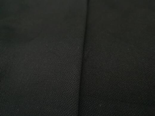 Bio Moleskin (Webstoff Baumwolle) - schwarz (geschmirgelt)