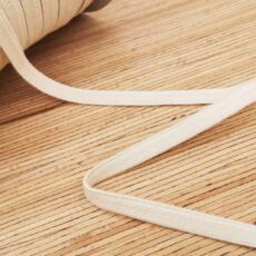 Bio Gummi-Doppelflauschband 11mm - naturfarben