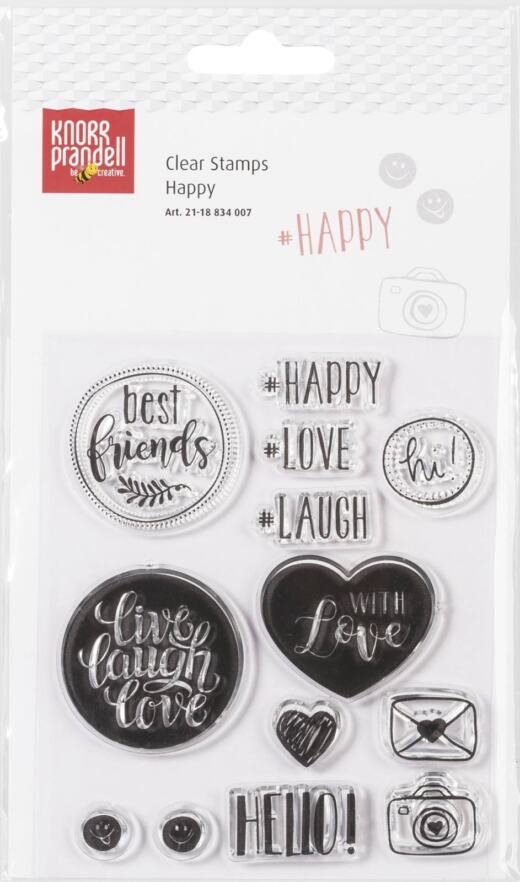 Knorr Prandell Clear Stamp - Happy