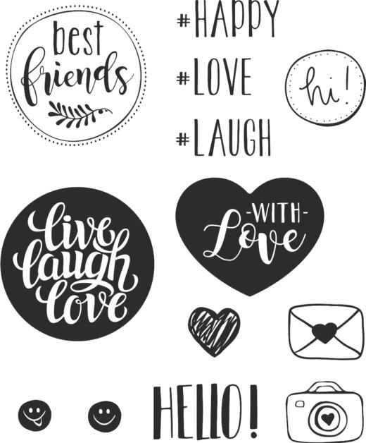 Knorr Prandell Clear Stamp - Happy
