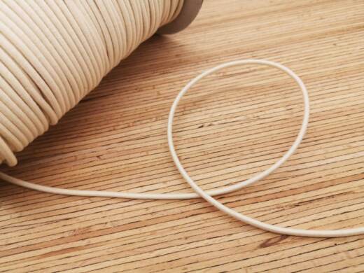 Bio Gummikordel 3mm - naturfarben