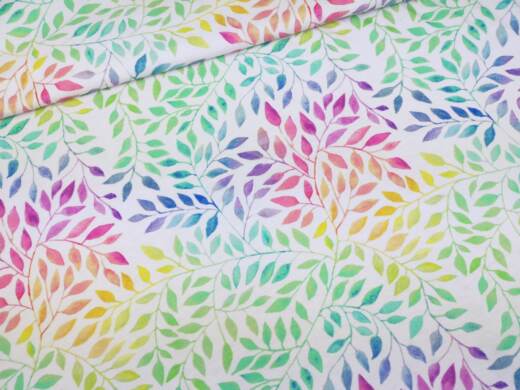 Biojersey (100% Baumwolle) - Tigerlilly EP - Rainbow Leaves