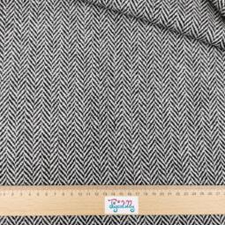 Fühlprobe 22: Bio Fischgrat quer aus 100% Wolle – beige – Bild 2