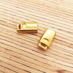 2 Metall Kordelstopper flach für 4 mm Kordeln – Bild 2