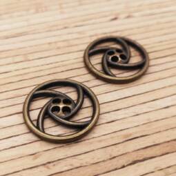 Ein Bio Metallknopf (M6444-20) - Windrad (Ø 20 mm)