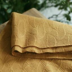 Organic Leaf Jacquard - Mind The MAKER - dry mustard