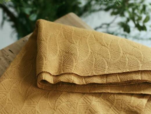 Organic Leaf Jacquard - Mind The MAKER - dry mustard