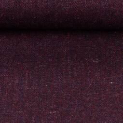 Bio Fischgrat Mantelloden aus 100% Wolle - navy/bordeaux – Bild 3