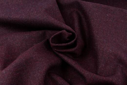 Bio Fischgrat Mantelloden aus 100% Wolle - navy/bordeaux
