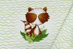 B-Ware: Biojersey - Tigerlilly - Henri Waschbär (Rapport 60cm)
