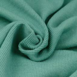 Bio Woll-Rippbündchen (schmal) - dusty mint
