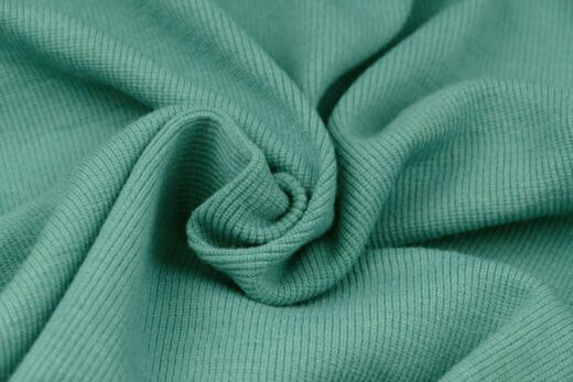 Bio Woll-Rippbündchen - dusty mint