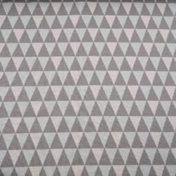 Bio Jacquardjersey - Stoffonkel - Dreiecke grau – Bild 2