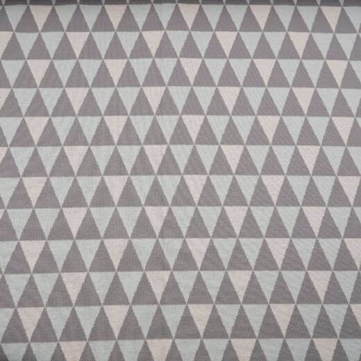 Bio Jacquardjersey - Stoffonkel - Dreiecke grau
